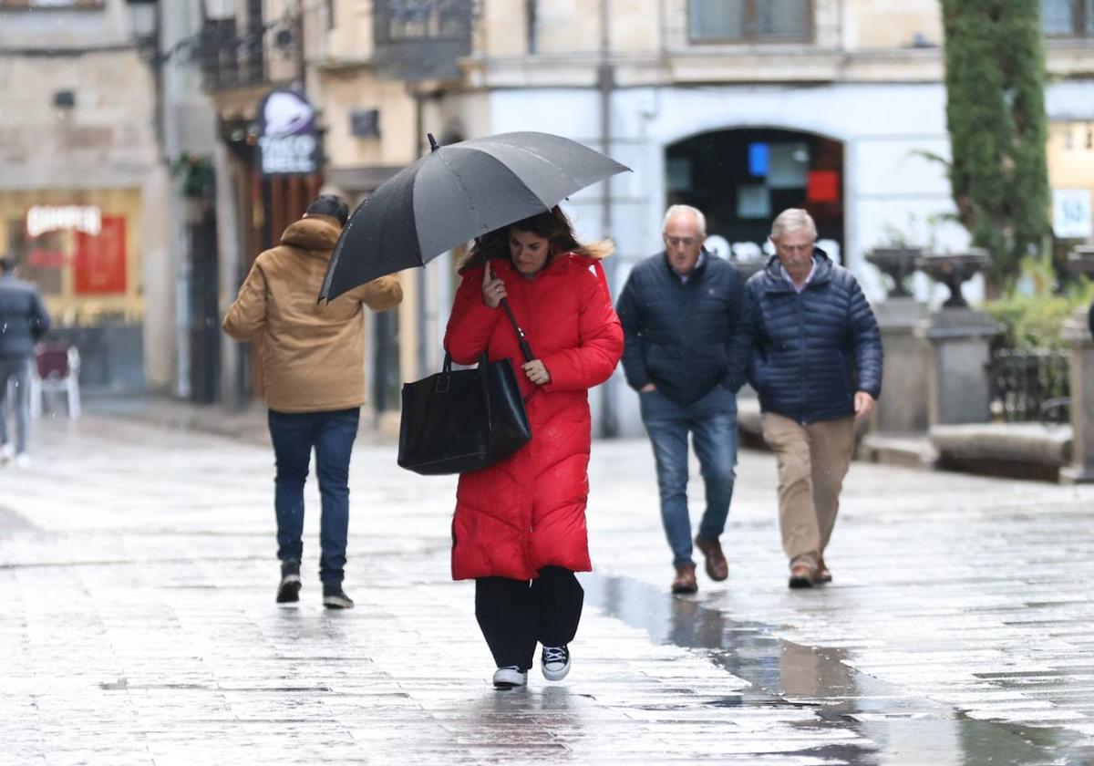 Imagen de un día lluvioso en Salamanca.