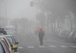 Imagen de un día con niebla en la capital salmantina.