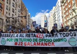 Abogados y procuradores salmantinos, en la manifestación de Madrid.