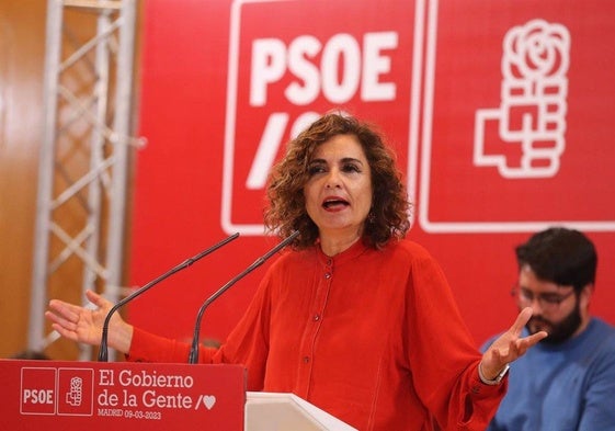 La vicesecretaria general del PSOE y ministra de Hacienda, María Jesús Montero.