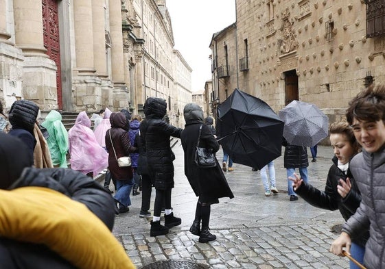 Imagen de un día lluvioso en Salamanca.