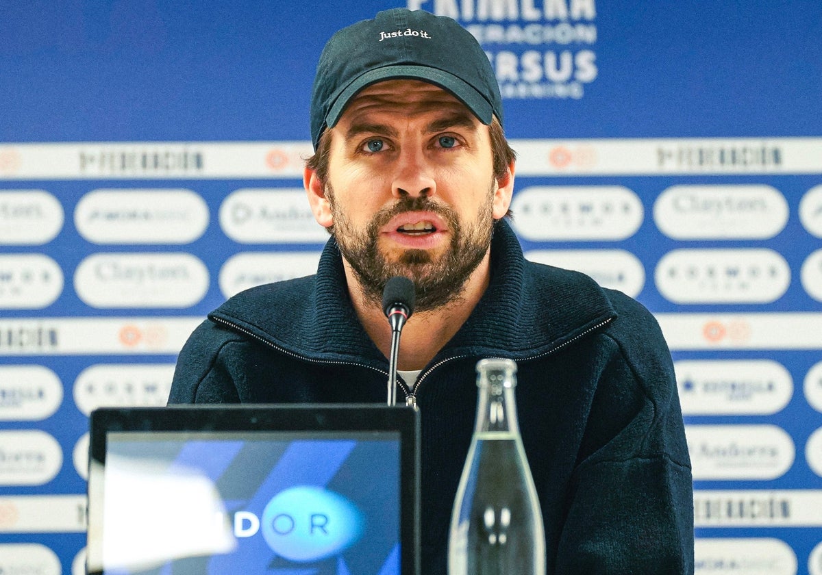 Gerard Piqué, durante una rueda de prensa.