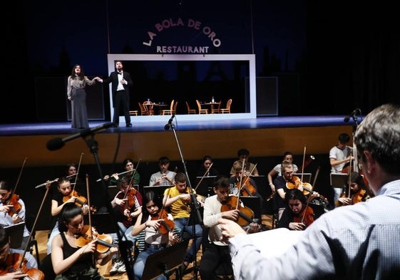 Un momento del ensayo general de las obras en el CAEM.