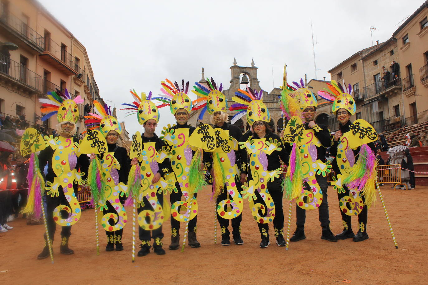 El desfile de disfraces del Carnaval del Toro resiste al frío y el agua