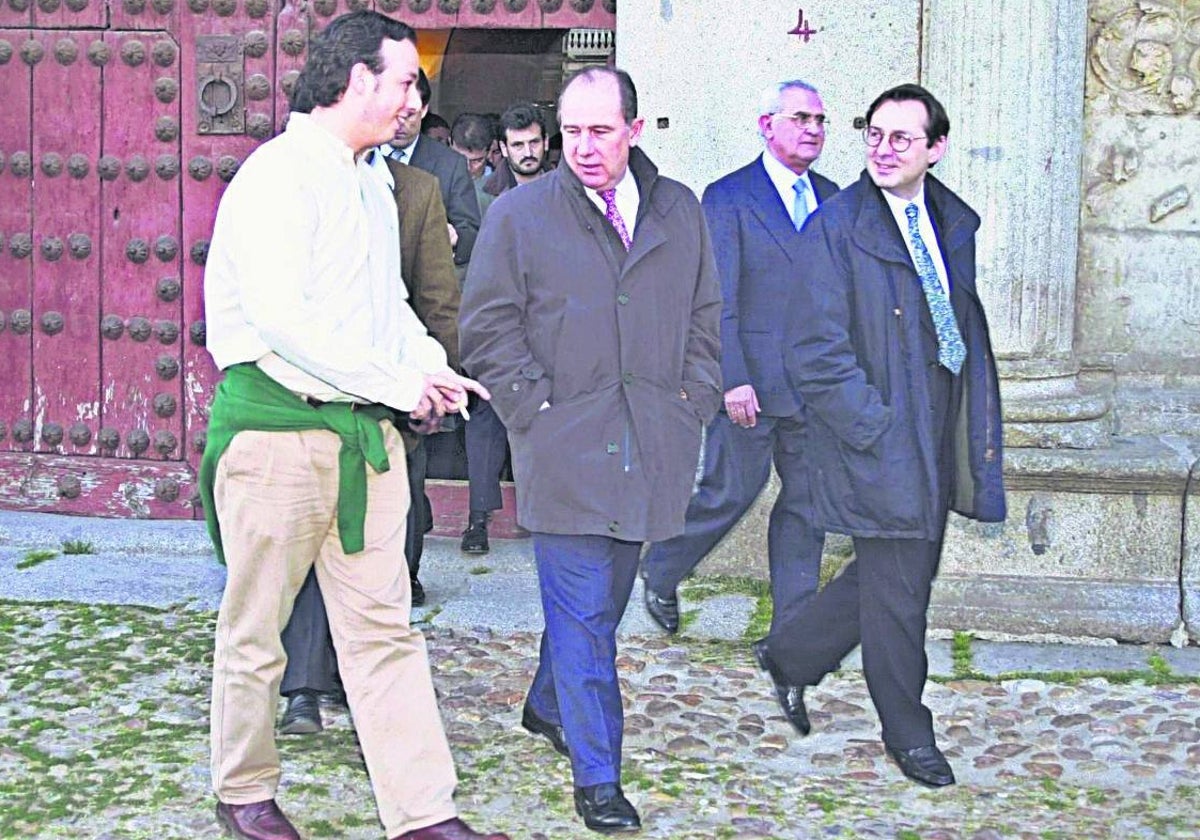 El entonces vicepresidente segundo del Gobierno, Rodrigo Rato en Salamanca