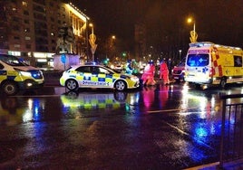 Fotografía del accidente de un 'rider' que iba en silla de ruedas registrado este año en Plaza España.