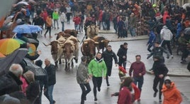 Imagen del encierro de este pasado lunes.