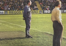 Imagen del partido disputado por la Unión Deportiva Salamanca ante el Mérida en el año 2000.