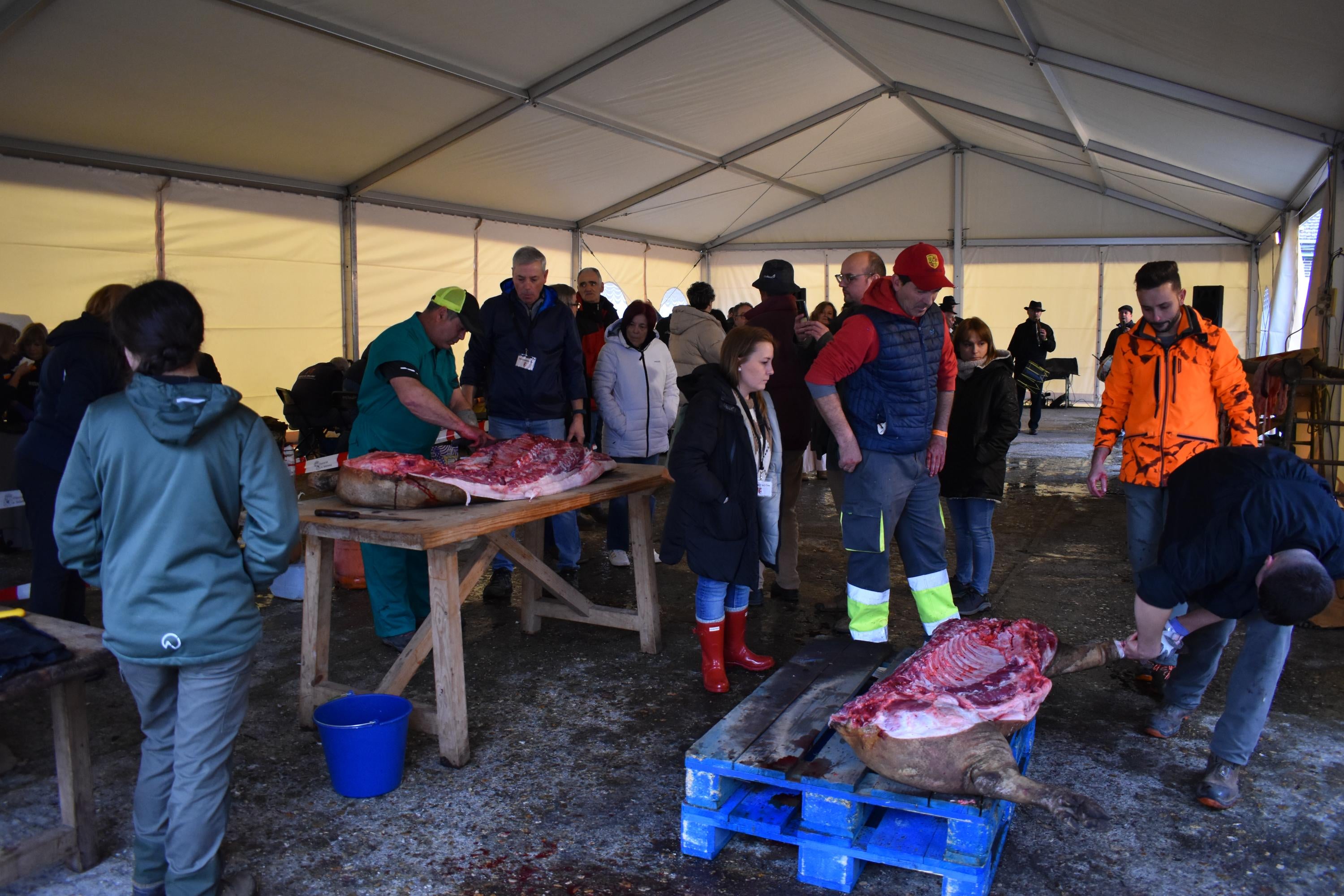 Tradición, ocio y comida en la matanza de Rollán a pesar de la lluvia