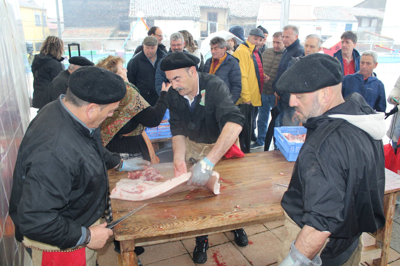 La lluvia no impide un nuevo lleno en la matanza de Campillo de Salvatierra