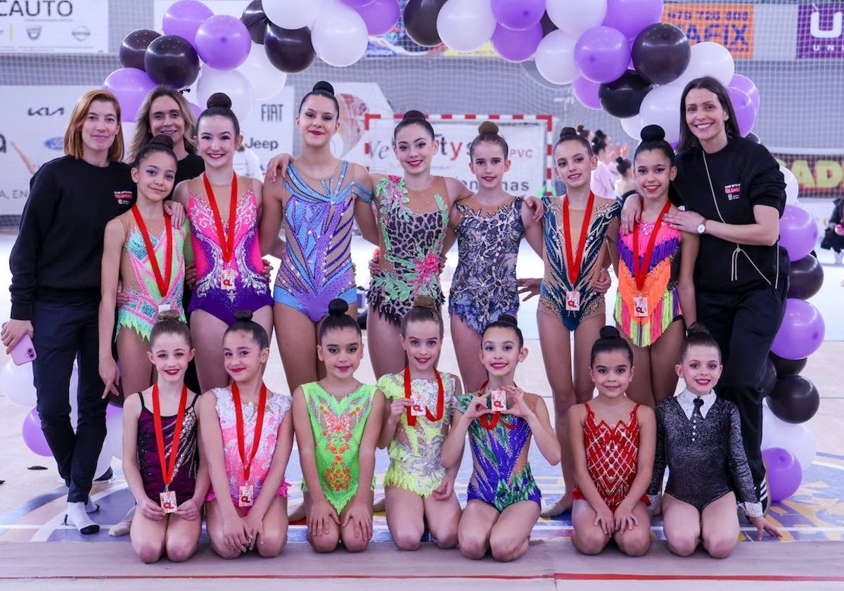 Brillante papel del Club Rítmica Salamanca en el Campeonato de CyL Base