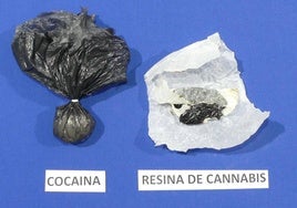 Detenido tras intervenirle cocaína y resina de cannabis escondidas entre la ropa