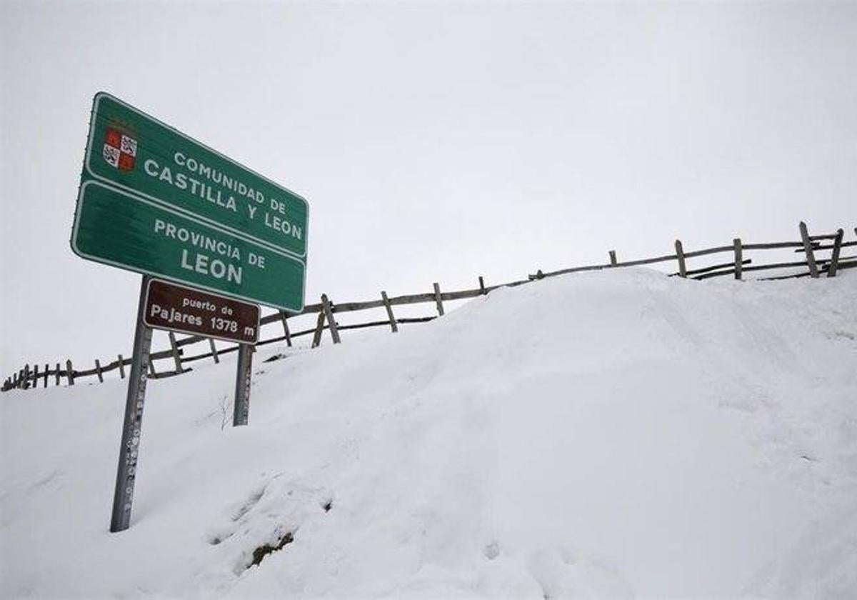 Nieve en la provincia de León.