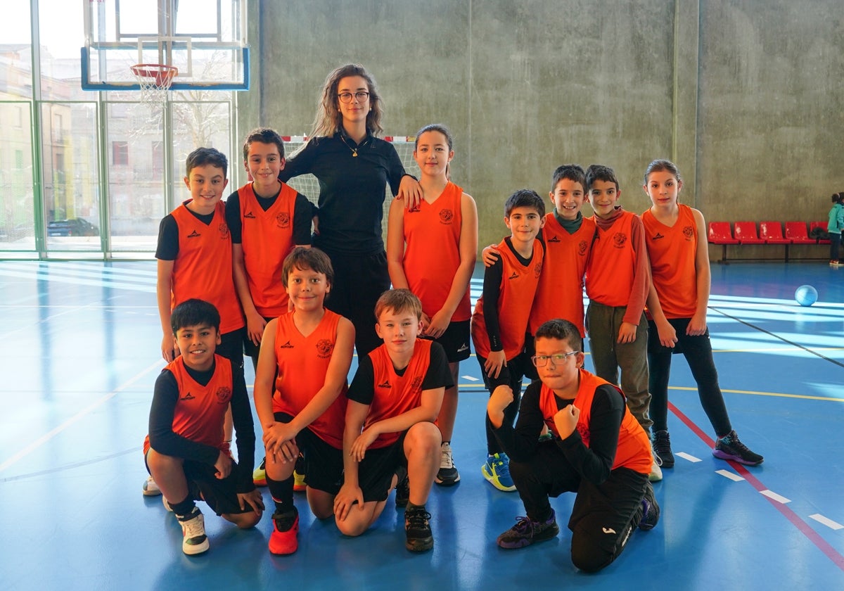 Plantilla del San Mateo alevín mixto de baloncesto.