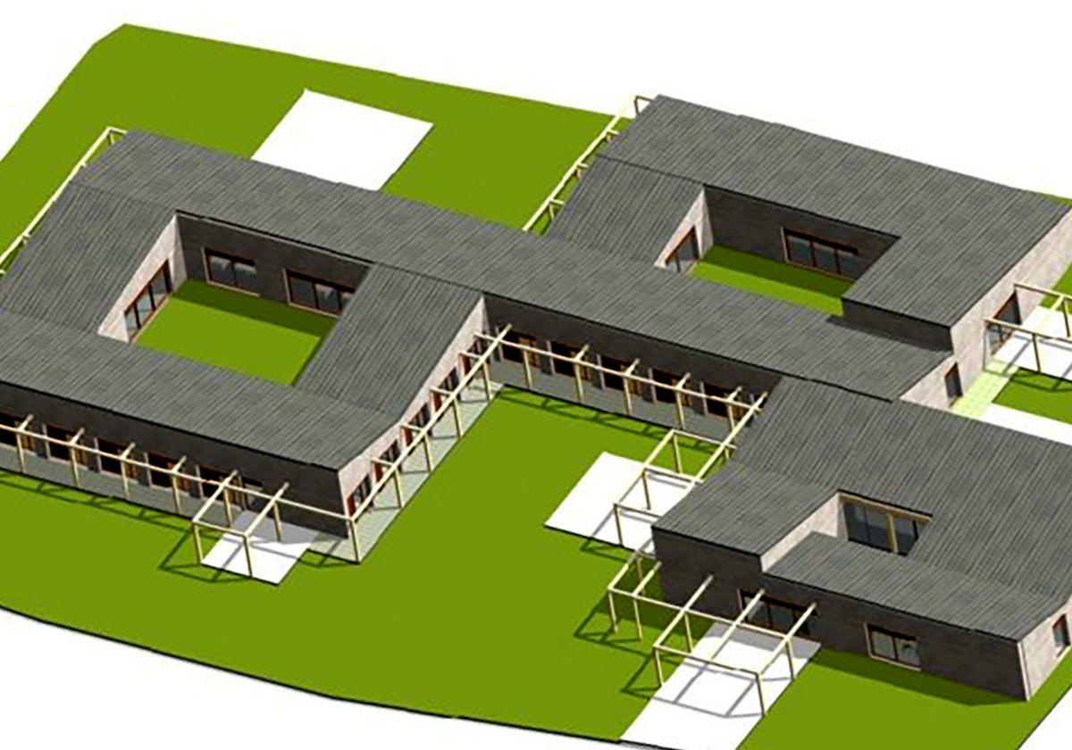 Diseño de la futura residencia prevista por el equipo de Gobierno en unos terrenos municipales en la localidad de Candelario.