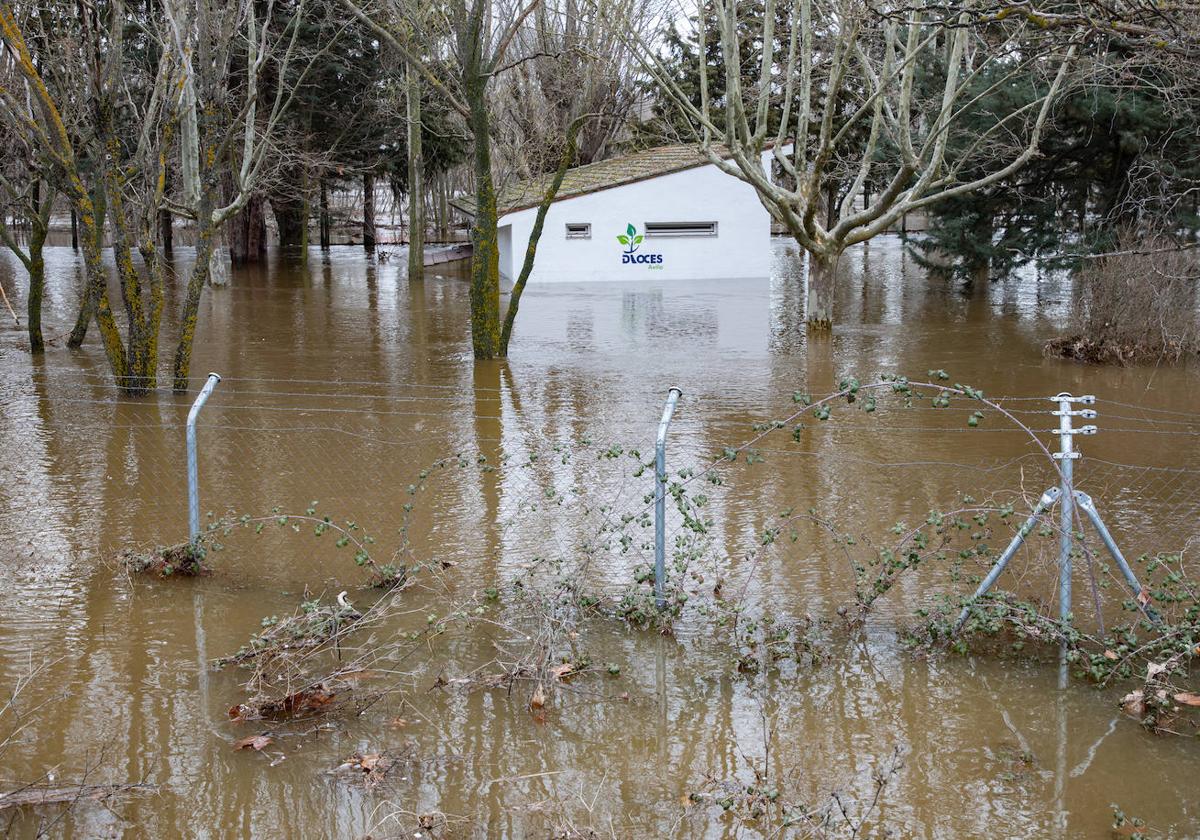 Crecida del río Adaja a su paso por Ávila.