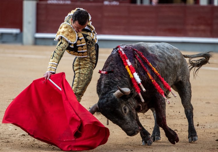 Excelente derechazo de Damián Castaño a Arenero, al que toreó muy bien en Madrid.