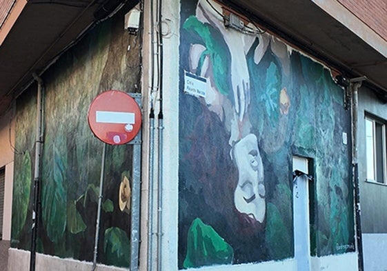 El mural denominado 'Ofelia' que ya se puede ver en Santa Marta de Tormes.