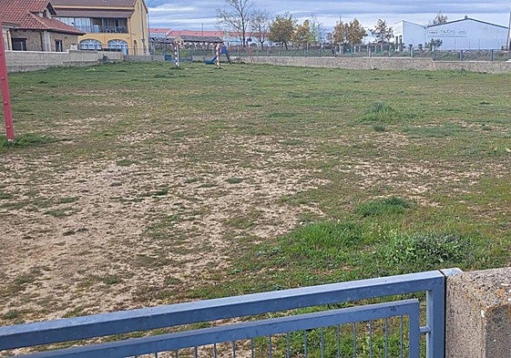 Una de las zonas verdes donde se plantarán frutales, en la calle Nicolás de Rivera.