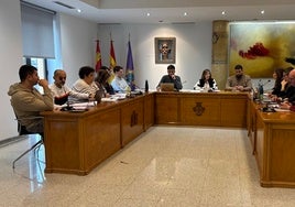 Concejales reunidos en el pleno de Peñaranda.