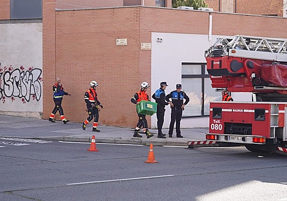 Los Bomberos rescatan al animal en el barrio de La Platina.