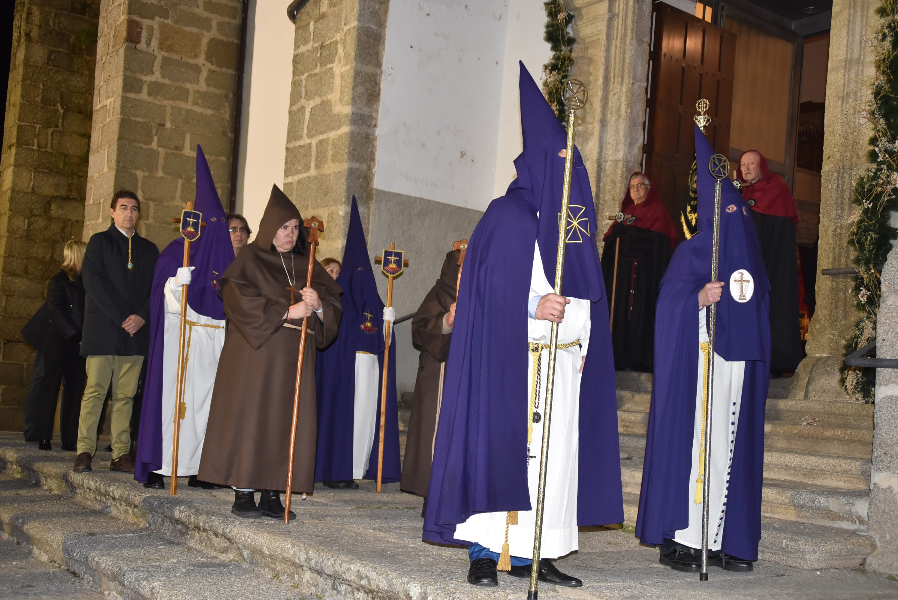 La lluvia acorta la procesión de la Virgen de las Angustias en Béjar