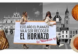 Una divertida composición de La Carnicería de Salamanca, invitando a recoger el hornazo este año en su establecimiento de Peñaranda.