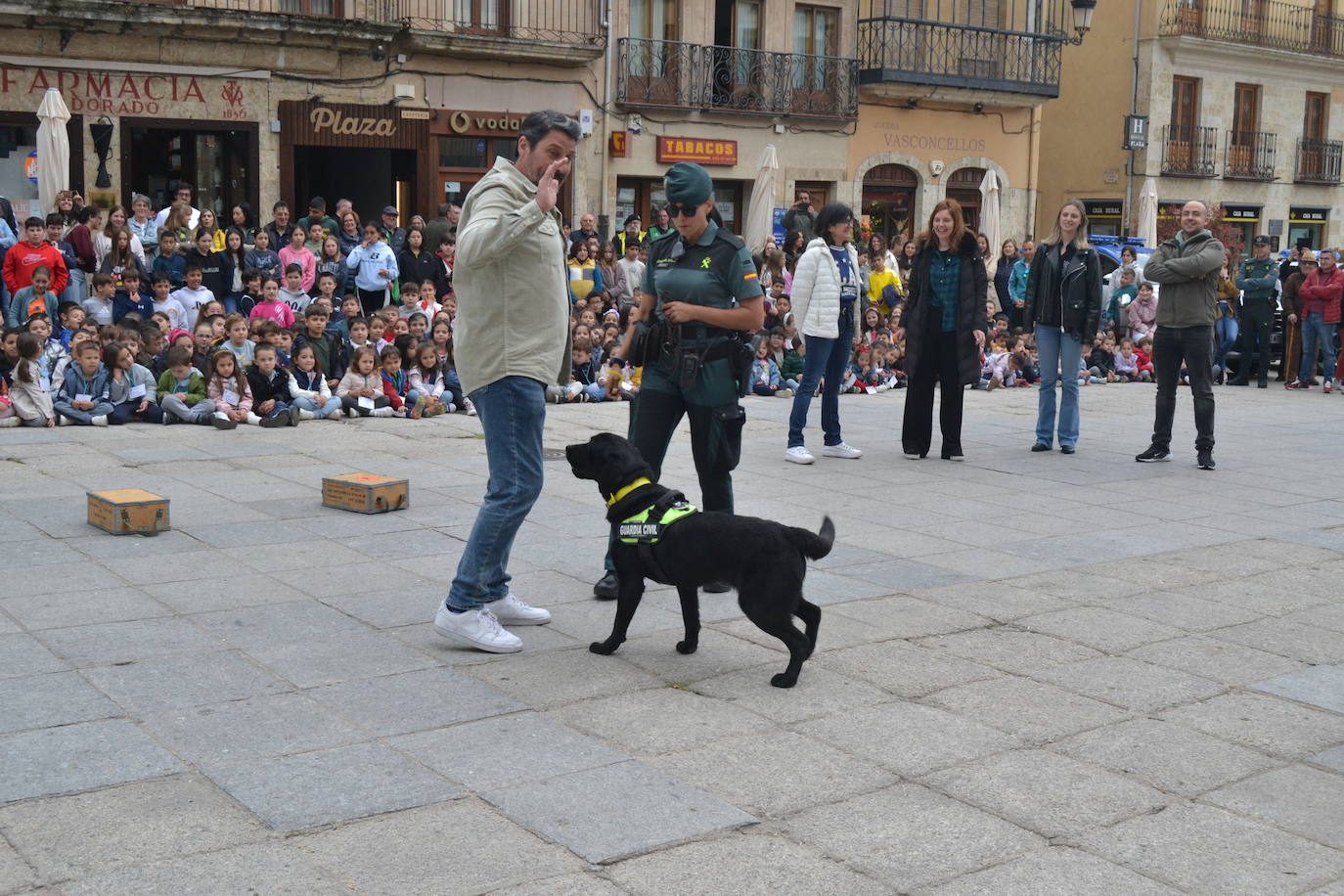 Más de mil escolares de Ciudad Rodrigo se dan cita en una exhibición de la Guardia Civil