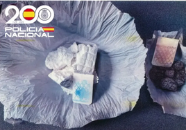 Imagen de los gramos de hachís sustraídos por los agentes.