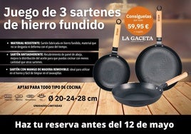 Consigue un fantástico juego de sartenes de hierro fundido con LA GACETA