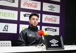 Jorge García, este viernes en la sala de prensa del Helmántico.