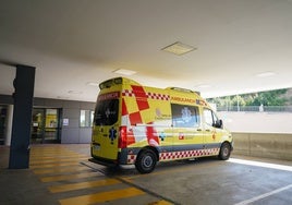 Una ambulancia trasladó al herido al Hospital.