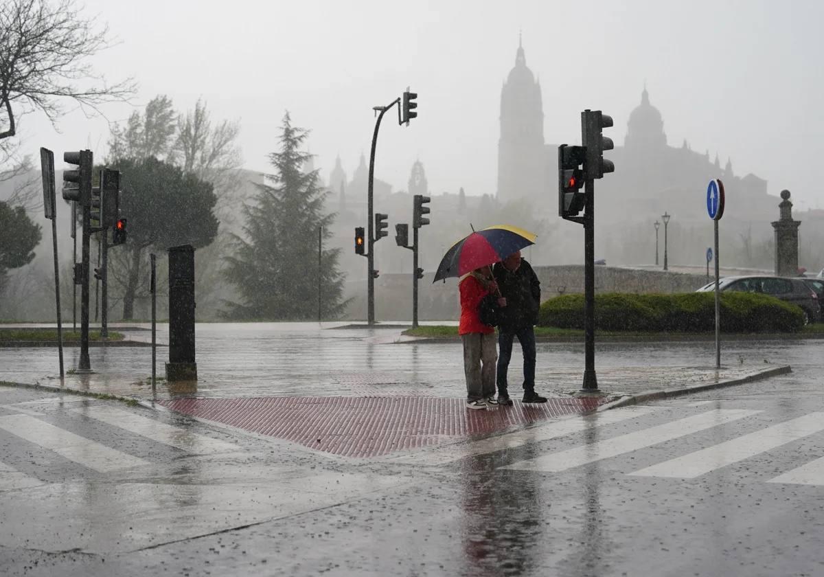 Imagen de un día lluvioso en Salamana.