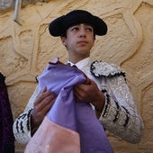 Marco Pérez en el patio de cuadrillas de La Glorieta.