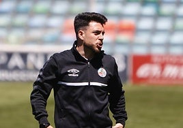 Jorge García, durante un partido disputado por el Salamanca UDS en el Helmántico.