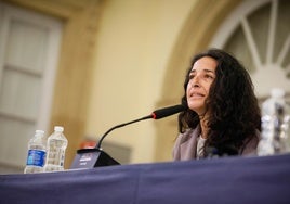 Patricia Ramírez durante la rueda de prensa.
