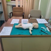 Simulador de un bebé que fue utilizado en el examen práctico.