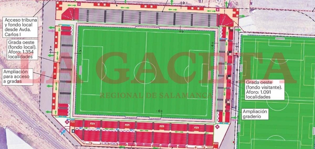 El 'nuevo' Reina Sofía sobre plano: así se dibuja el estadio de Unionistas en el plan director