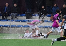 Partido pasado por agua entre Unionistas B y el Ribert de la Primera Cadete.