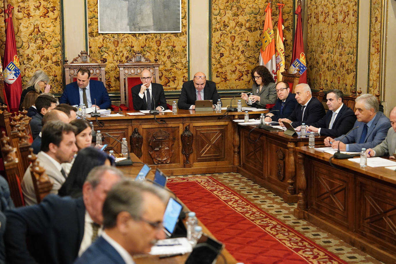 Uno de los plenos de la Diputación Provincial celebrados este mismo año bajo la presidencia de Javier Iglesias.