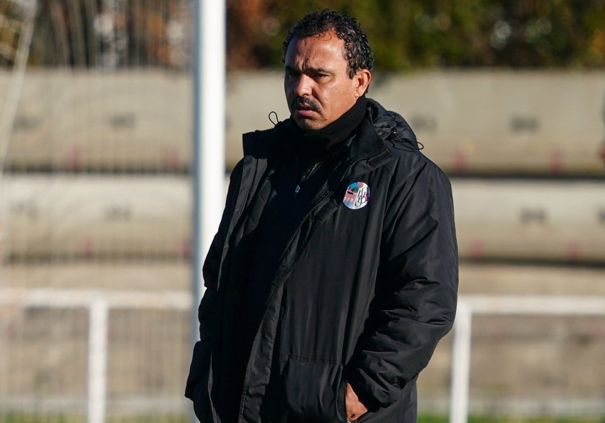 Hugo Mora, durante un entrenamiento en Las Pistas.