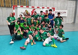 Celebración del Albense este sábado en Pontevedra.