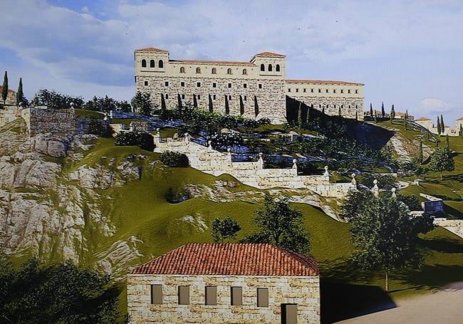 Recreación del desaparecido convento de San Vicente.