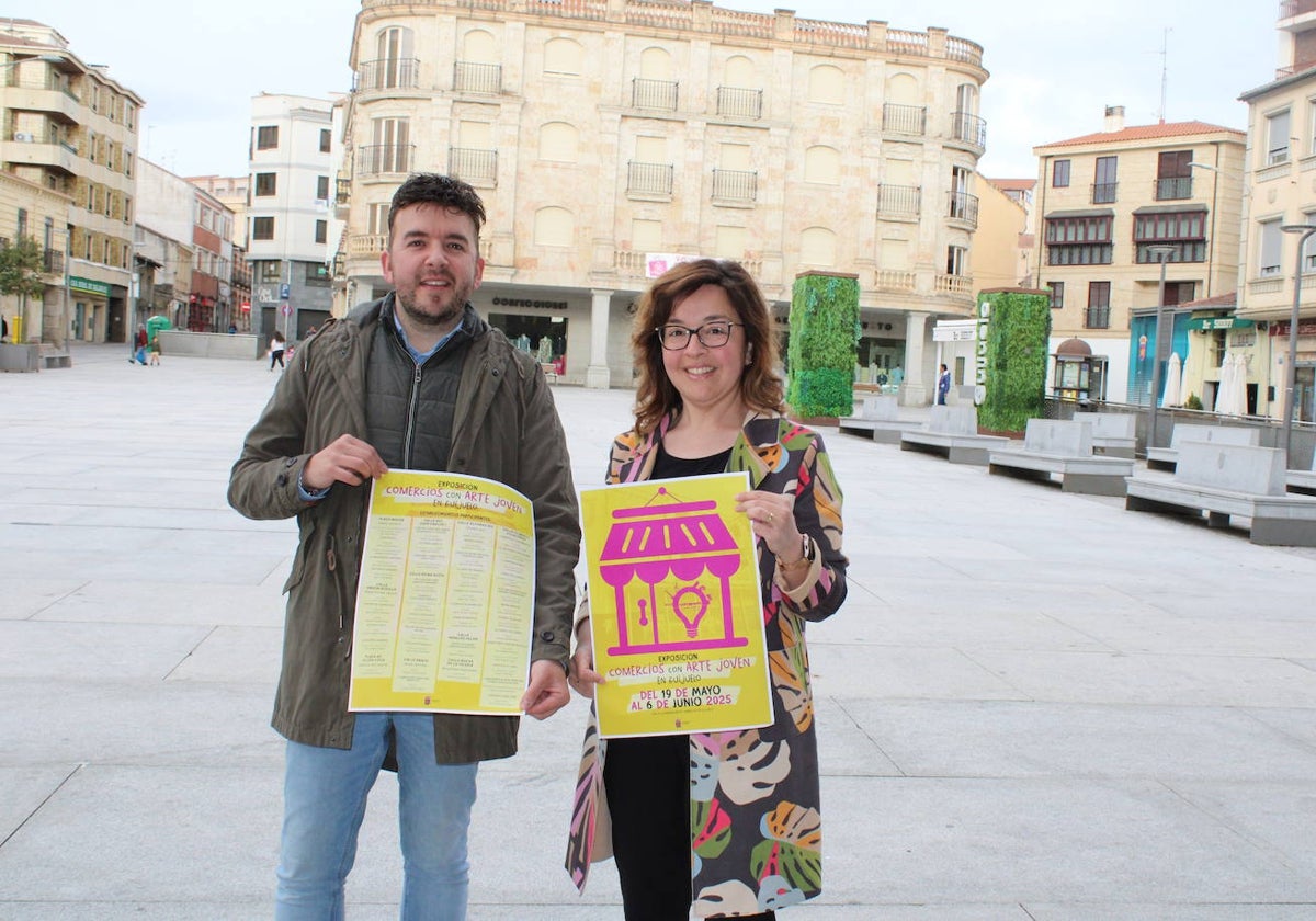 Arte joven que luce en los escaparates de Guijuelo