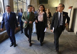 Luis Miguel González Gago, Juan Manuel Corchado, Eva Granados y Gonzalo Robles.