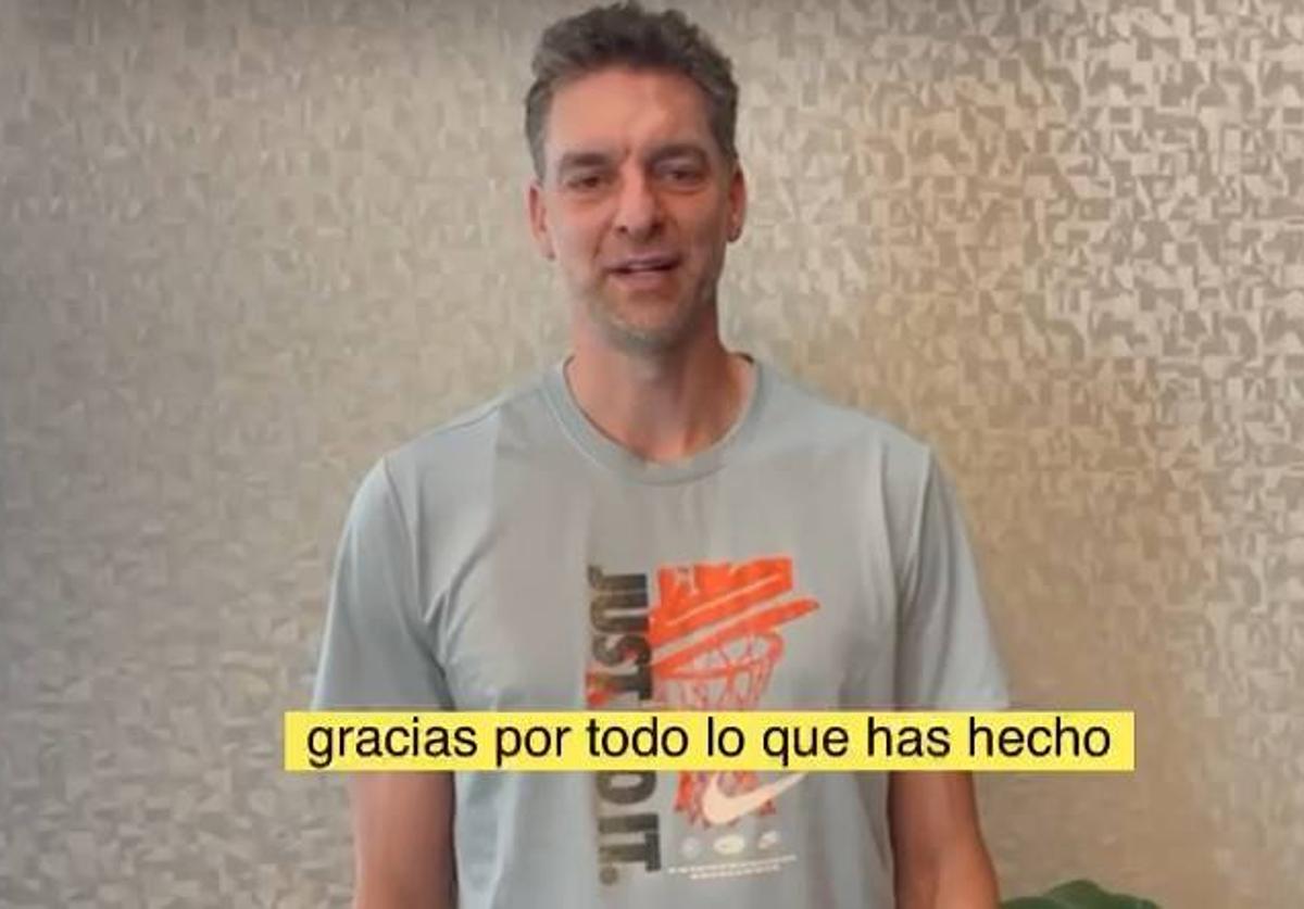 Pau Gasol, a Silvia Domínguez: «Gracias por todo lo que has hecho dentro y fuera de la pista»