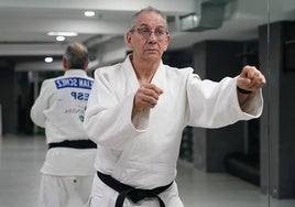 Julián Sánchez, en uno de sus últimos entrenamientos en el Gimnasio Kata.