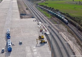 Imagen general de la Plataforma Intermodal Ferroviaria de Salamanca (Puerto Seco).
