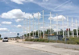Obras de una de las empresas que ha apostado por instalarse en el polígono de Béjar.