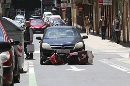 Imagen del accidente en la calle Fernando de Rojas.